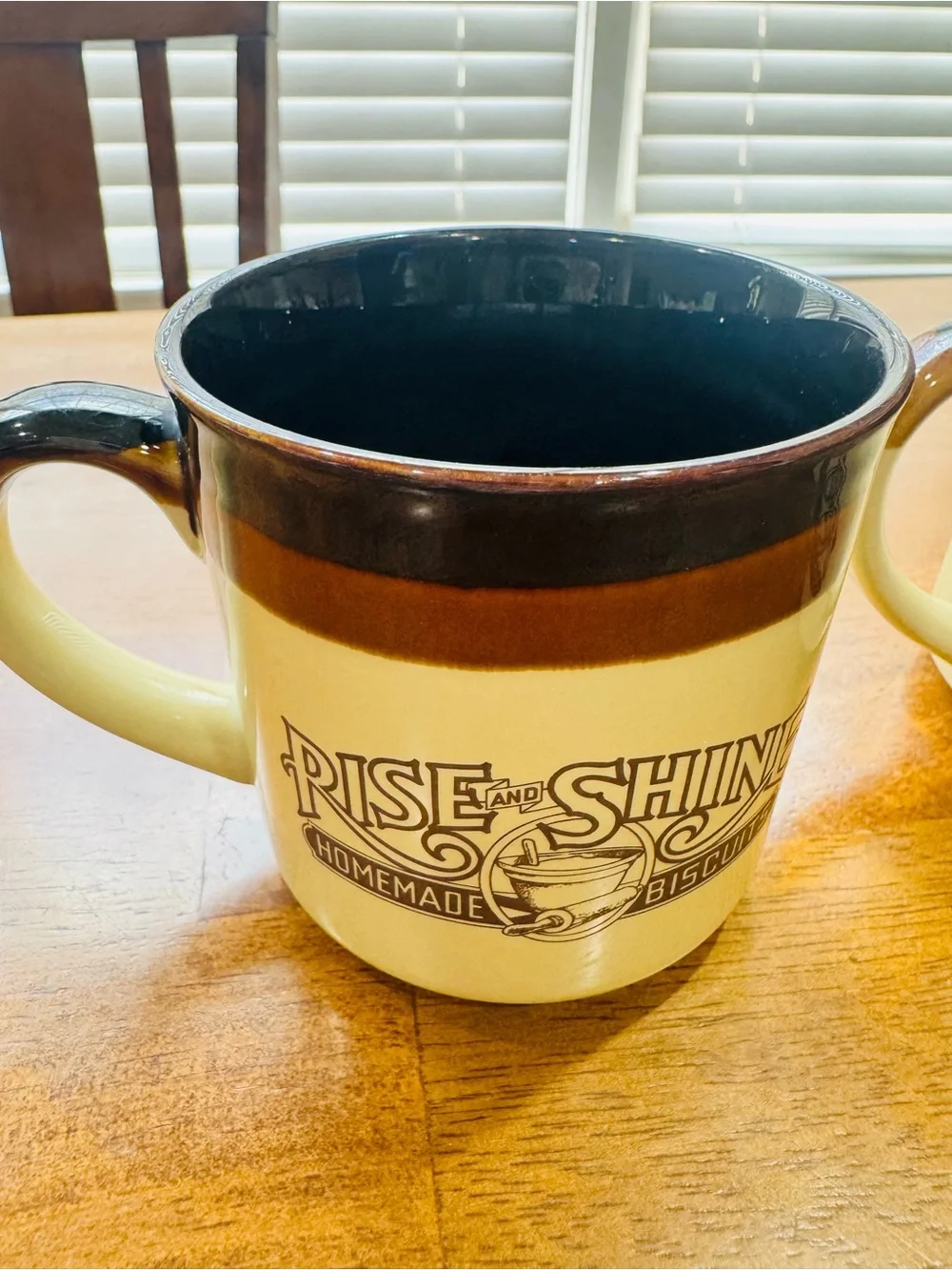 Vintage 1980’s Hardees Rise and Shine coffee mugs restaurant retro brown